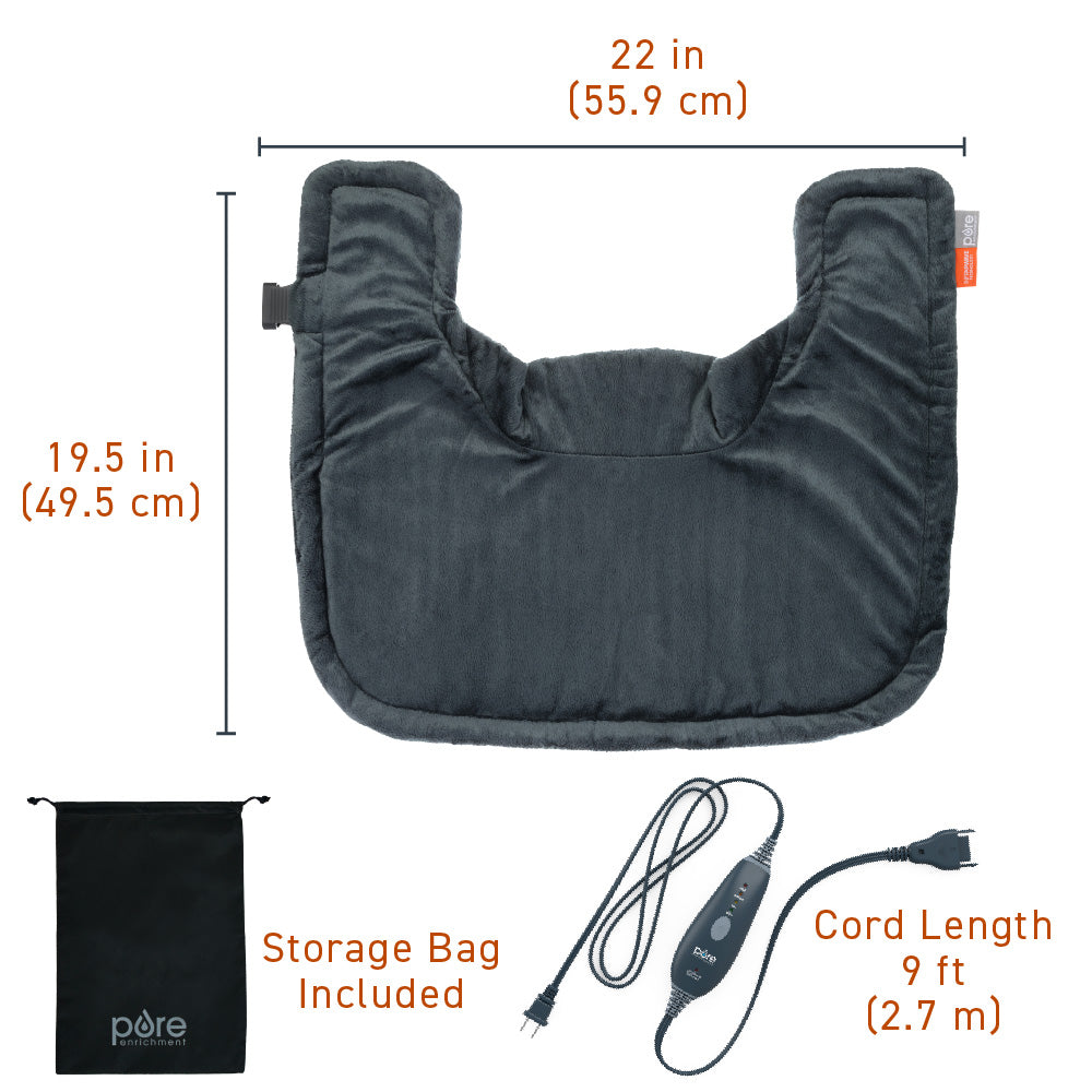 PureRelief Pro Far Infrared Neck & Shoulder Heating Pad - Image 8