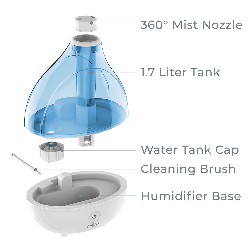 MistAire™ Studio & Ultrasonic Cool Mist Humidifier Bundle - Image 7