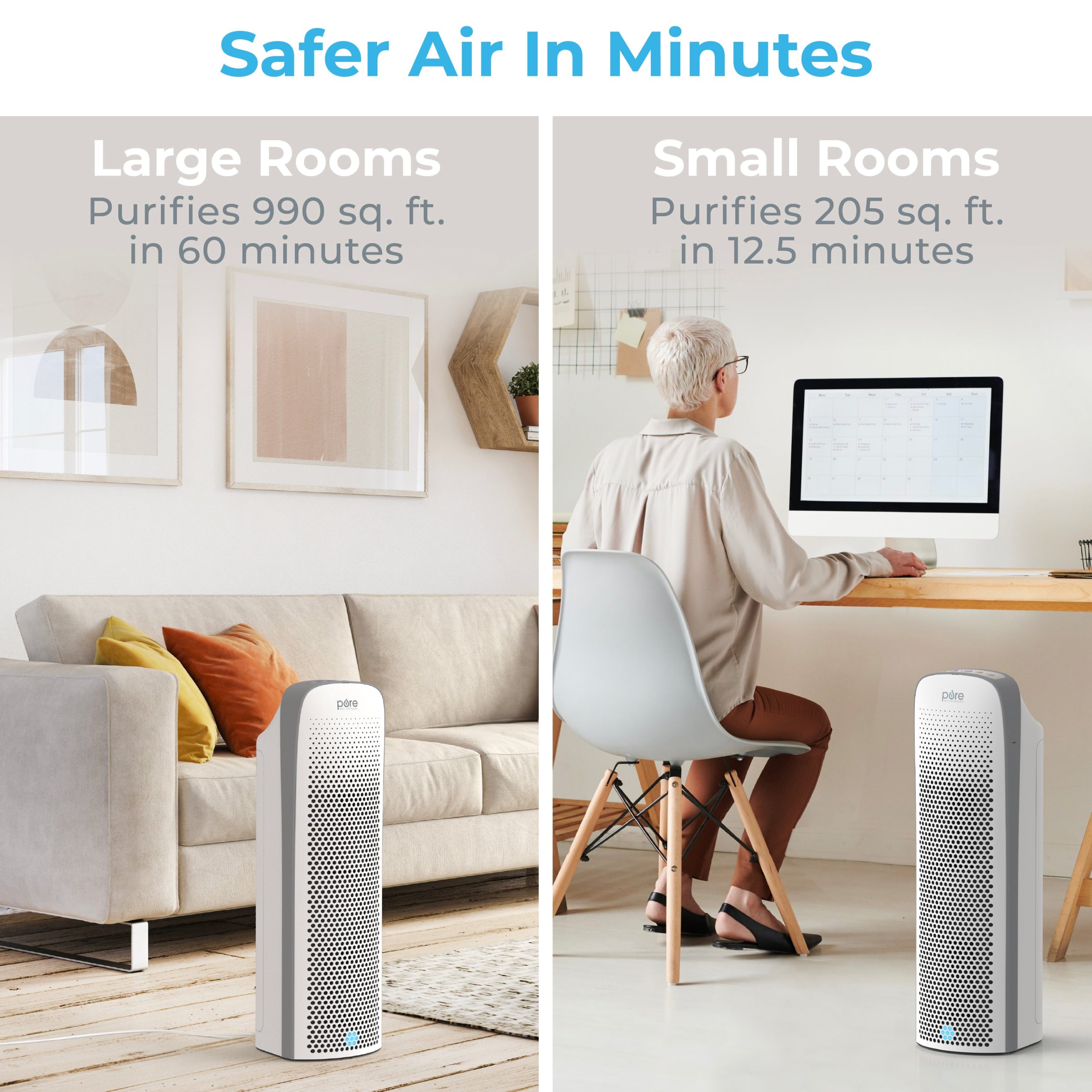 PureZone™ Elite 4-in-1 True HEPA Air Purifier & Replacement Filter Bundle - Image 5